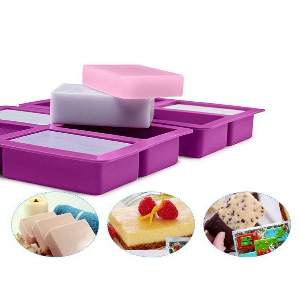 DIY Crafts Silicone Soap Molds Rectangular Shape Rectangle Soap Mold  Ice Cream Making