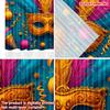 2D flat printing 2pcs Curtain Party Curtain Carnival Colorful Celebration(1) Digital Printed Polyester Drapes Festive Curtains