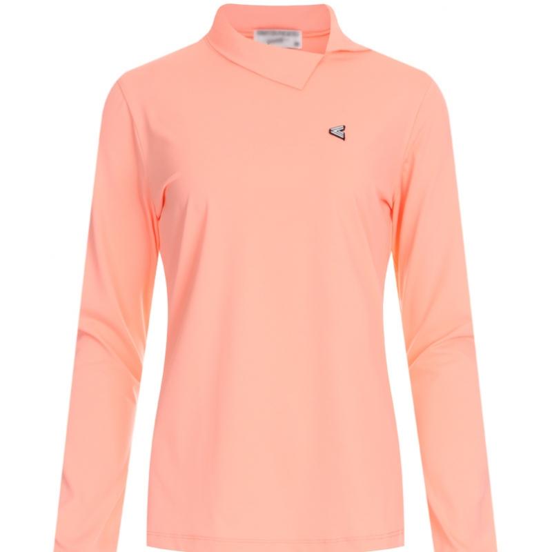Shop Women Golf Half Neck Long Sleeve T shirT whiTe Lb Wsh 227