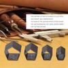 Walfront Leather Punch, 4 Pcs Pentagon Alloy Steel One Hole Hollow Cutter Punch Tool with Storage Box for Cutting Leather Cardboard Clay