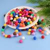 30/60PCS Acrylic Mixed Color Round Loose Beads for DIY KeyChains Jewelry Making Necklace Bracelet Accessory
