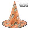 Halloween Prom Party Hat Witch Hat Witch Hat Veil Hat Printed Pumpkin Hat Black Tip Hat
