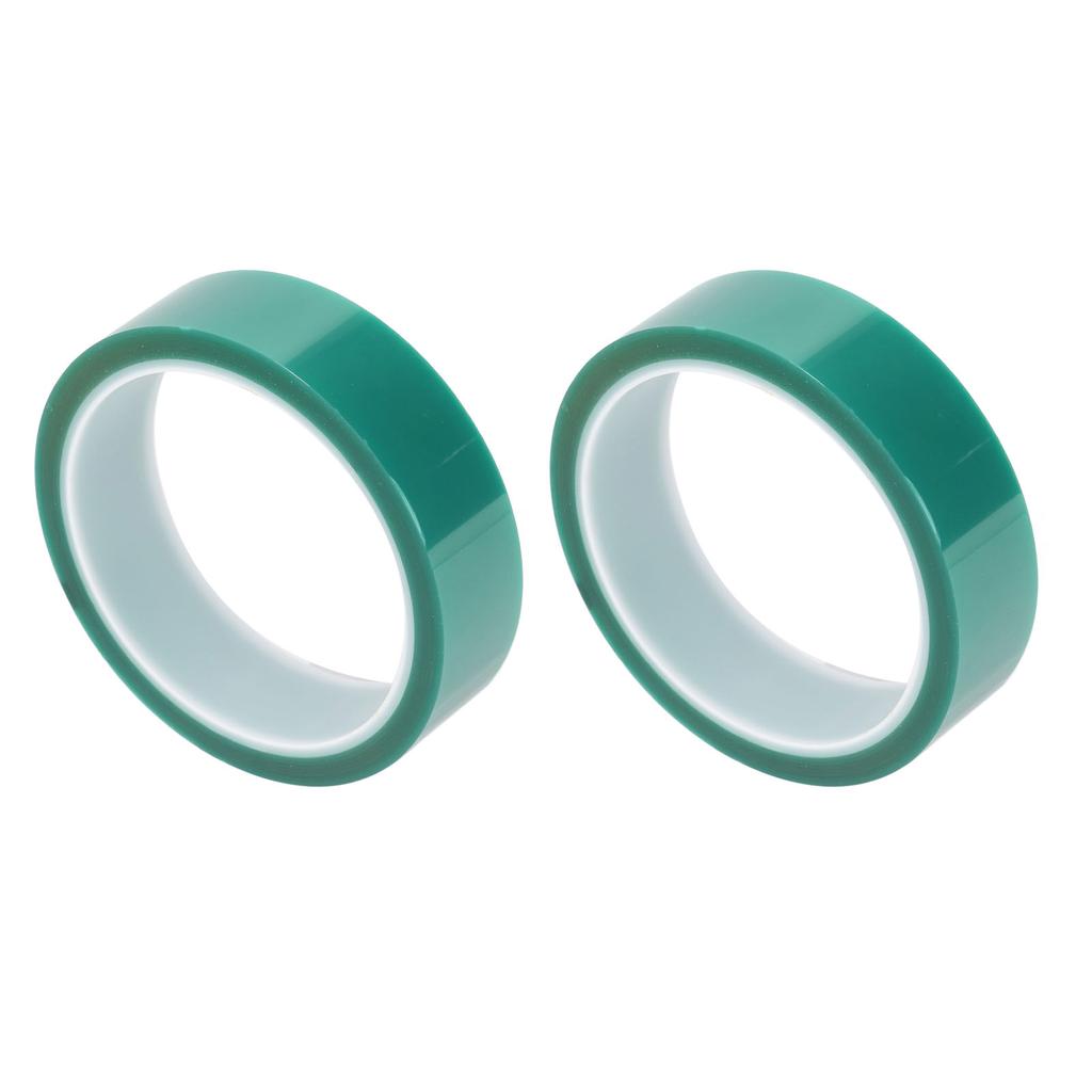 2PCS High Temperature Tape PET 0.06mm Thickness 25mm Width 33meter Length Green Insulation Tape
