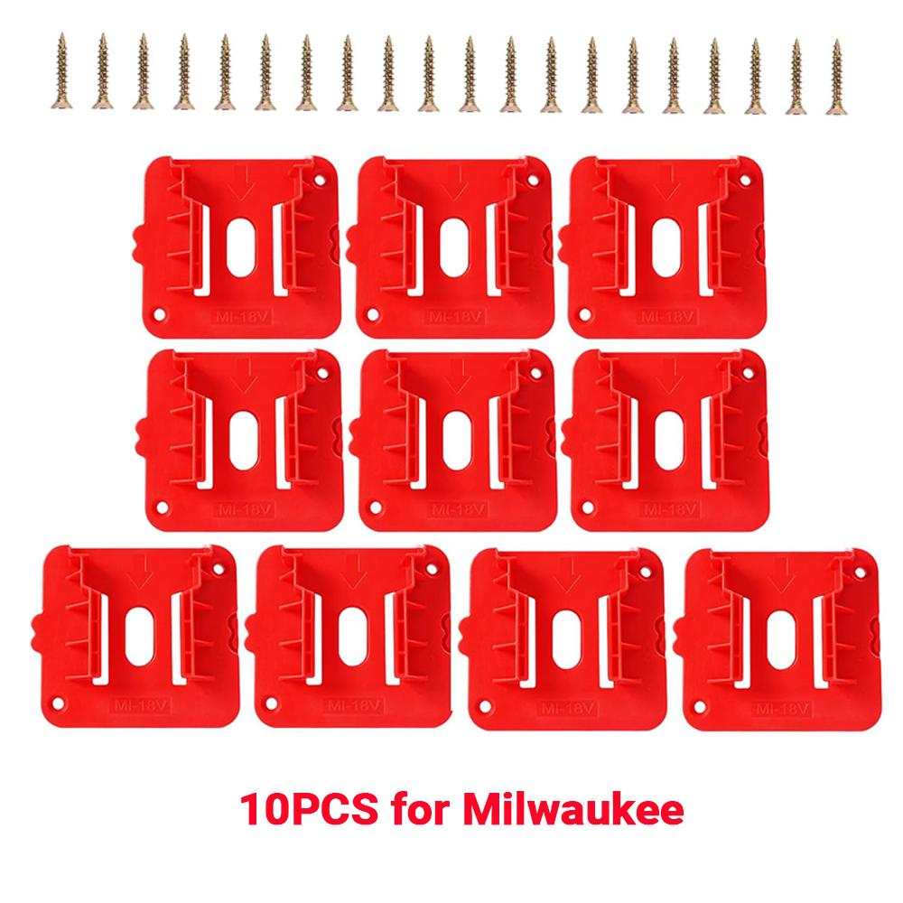 Machine Holder Battery Storage Rack for Dewalt/Makita/Milwaukee 14.4V 18V Li-ion Battery Wall Mount Tool Bracket Fixing