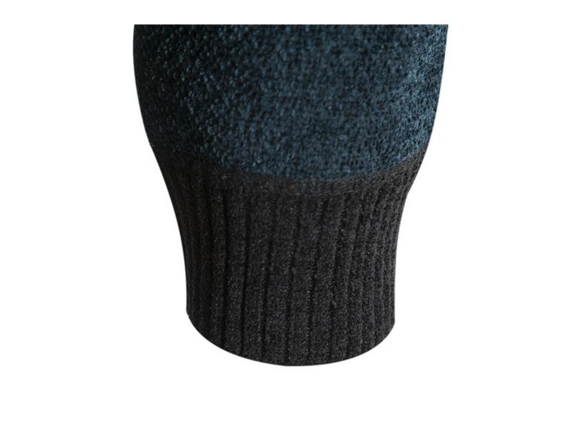 Men's Knitted Baseball Collar Cardigan: Thick Velvet, Long-Sleeved, Embroidered Winter Sweater Jacket.