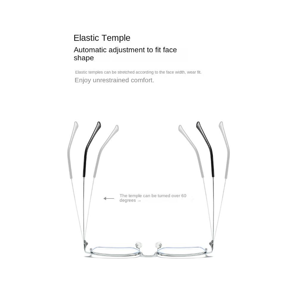Vintage Men's Progressive Multifocal Reading Glasses Women Fashion Half Frame Far Sight Eyewear Ultralight Anti-blue Presbyopia