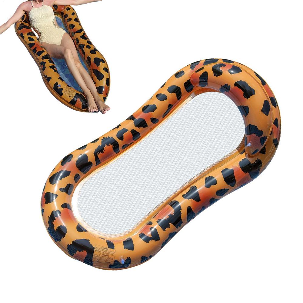 Inflatable Pool Float Mesh Bottom Relaxing Bed Inflatable Pool Lounger Float Recliner For Backyard Beach Party Lake Poolside