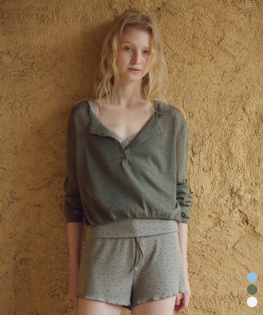 CITTA Essential Henley Neck Knit_Ctk269(3Color)