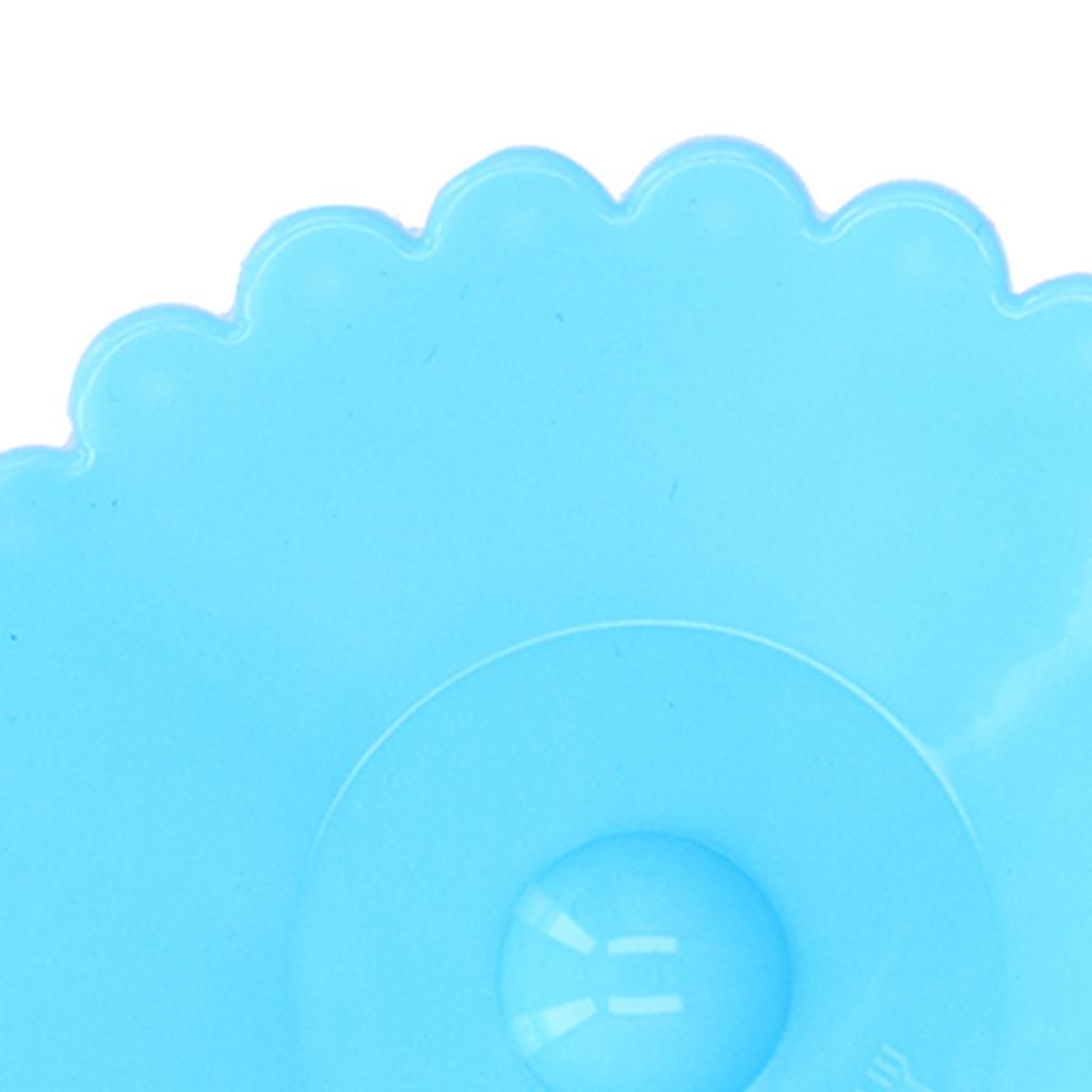 Silicone Lid Dustproof Hot and Cold Beverage Cup Cover with Flower Shape Handle for Kitchen Home