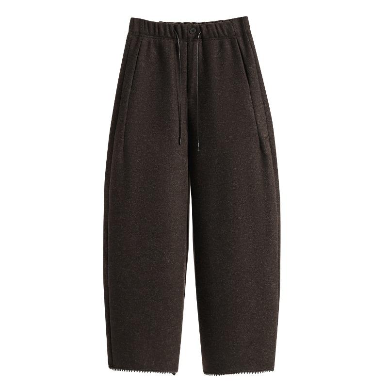 DIMANAF 2025 Autumn Winter Plus Size Pants Women Vintage Lady Thick Long Pants Loose Casual Oversized