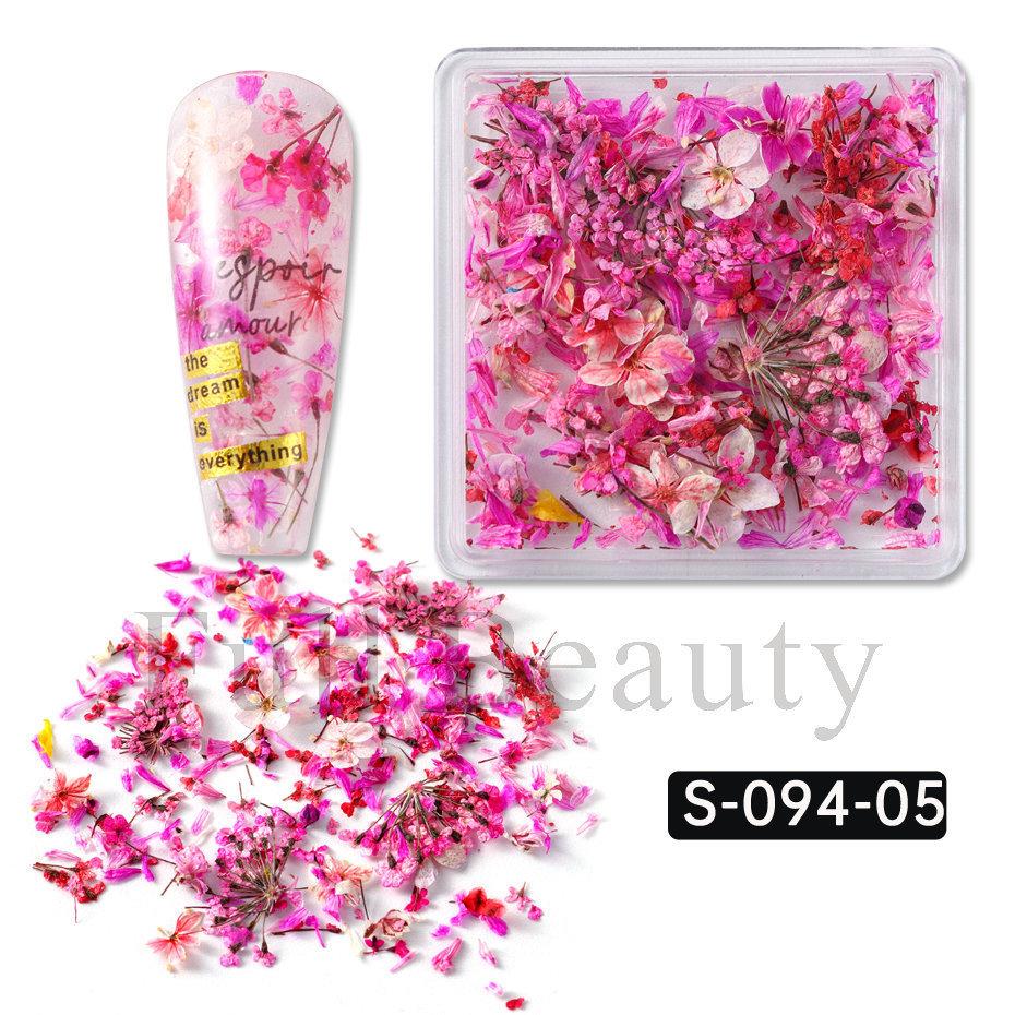 Nail Art Dried Flower, Japanese Monet Garden Color Scheme Petal Small Floral Mixed Nail Dried Flower