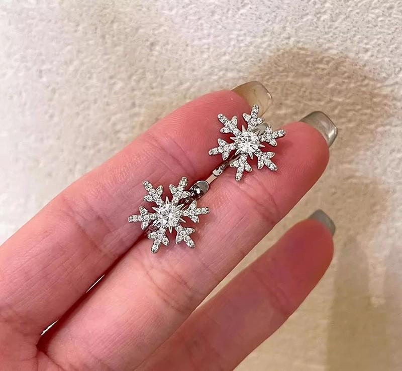 Exclusivo Ear Cuff de Camada Dupla Brilhante com Diamantes de Alto Padrão: Design Versátil e Indolor