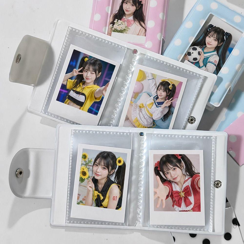 40 Slots Photocard Binder Polka Dot Idol Picture Storage Book Portable Photo Album