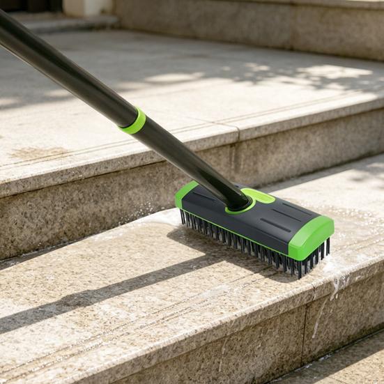 Sidewalk Joint Scrubbing Tool 3-in-1 Deck Brush, Floor Scrub Brush with Long Handle, Detachable Backyard Patio Maintenance Weed for
