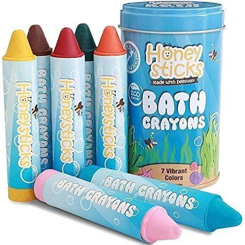 Koupelnové voskovky - Honeysticks - 7 zářivých barev - Včelí vosk - Netoxické - Pro děti