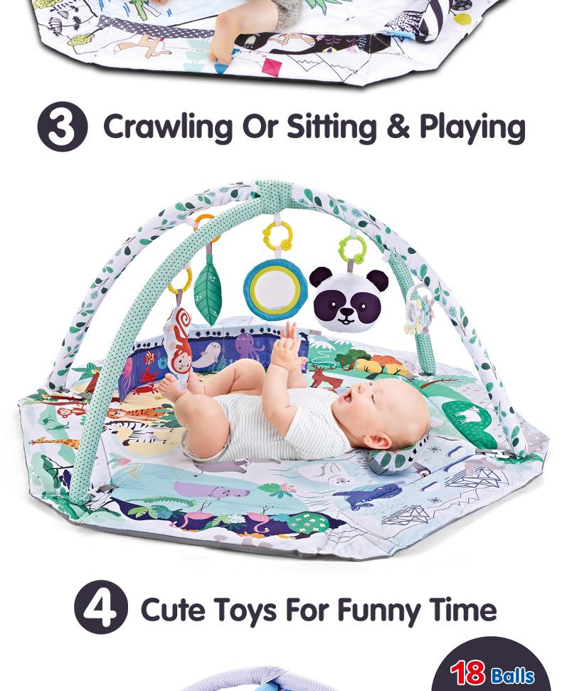 Baby Ocean Ball Fence Gym & Crawling Mat for 0-36 Months