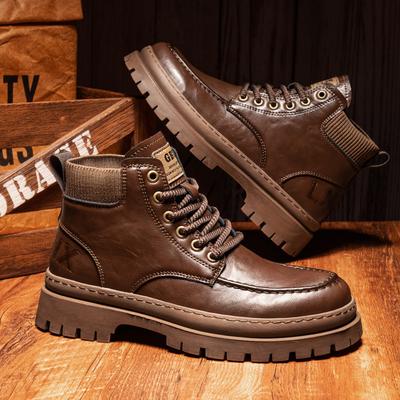 Męskie buty Martin z wysoką cholewką, modne, wodoodporne, wysokiej jakości, uniwersalne, o grubej podeszwie