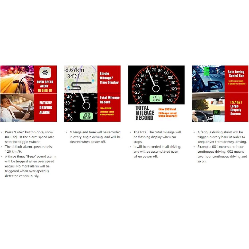 Popular GPS Speedometer Odometer Car Digital Speed Display MPH Over Speed Alarm Clock For All Vehicles C80 C90