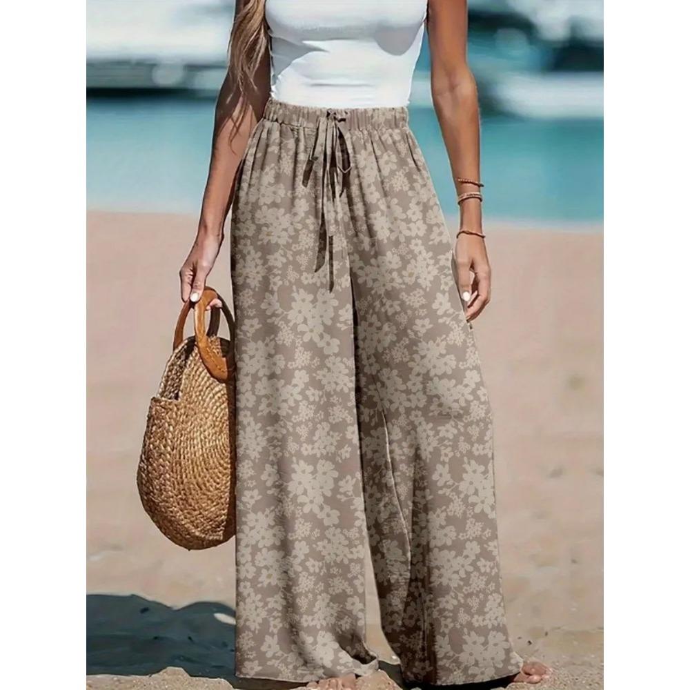 Striped Loose Wide-leg Pants Thin Slouchy Straight Casual Pants Women Drawstring Floor Length Pants Lazy Sweatpants 2026 Summer