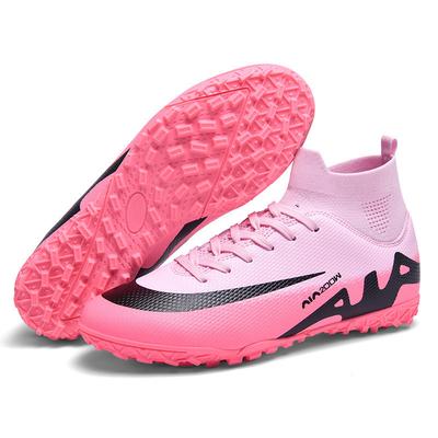 Large Size Football Shoes Men's High-top Student Competition Training Shoes Artificial Grass Ground Nails Long Broken Nails Children's Sports Shoes