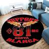 Gang Violence Motorcycle Enthusiasts Hells Angels Motorcycle Club Circular Carpet Is Soft, Home, Bedroom, Door Mat Decoration, and Non Slip Carpet E3