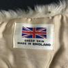 England Made Sheepskin Fur Tippet Muffler 76cm Width 6-9cm Beige Clip Type(USED)