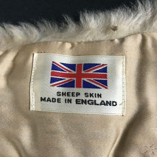 England Made Sheepskin Fur Tippet Muffler 76cm Width 6-9cm Beige Clip Type(USED)