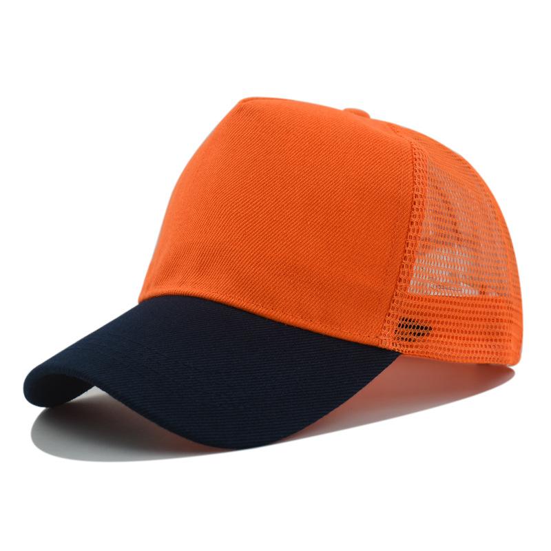 Custom Logo Basic Color Matching 5 Panel Mesh Hat For Women Summer Sunshade Breathable Baseball Caps Outdoor Sport Truck Dad Cap