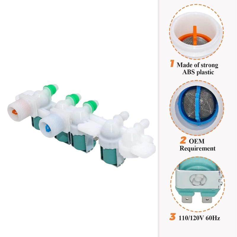 Water Inlet Valves Replacement Suitable for Washing Machine Providing Stable Water Level and Improved Cleaning Efficiency