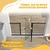 Adjustable Safety Gate W/ Three Extensions, Four Adjustable Screws, Black