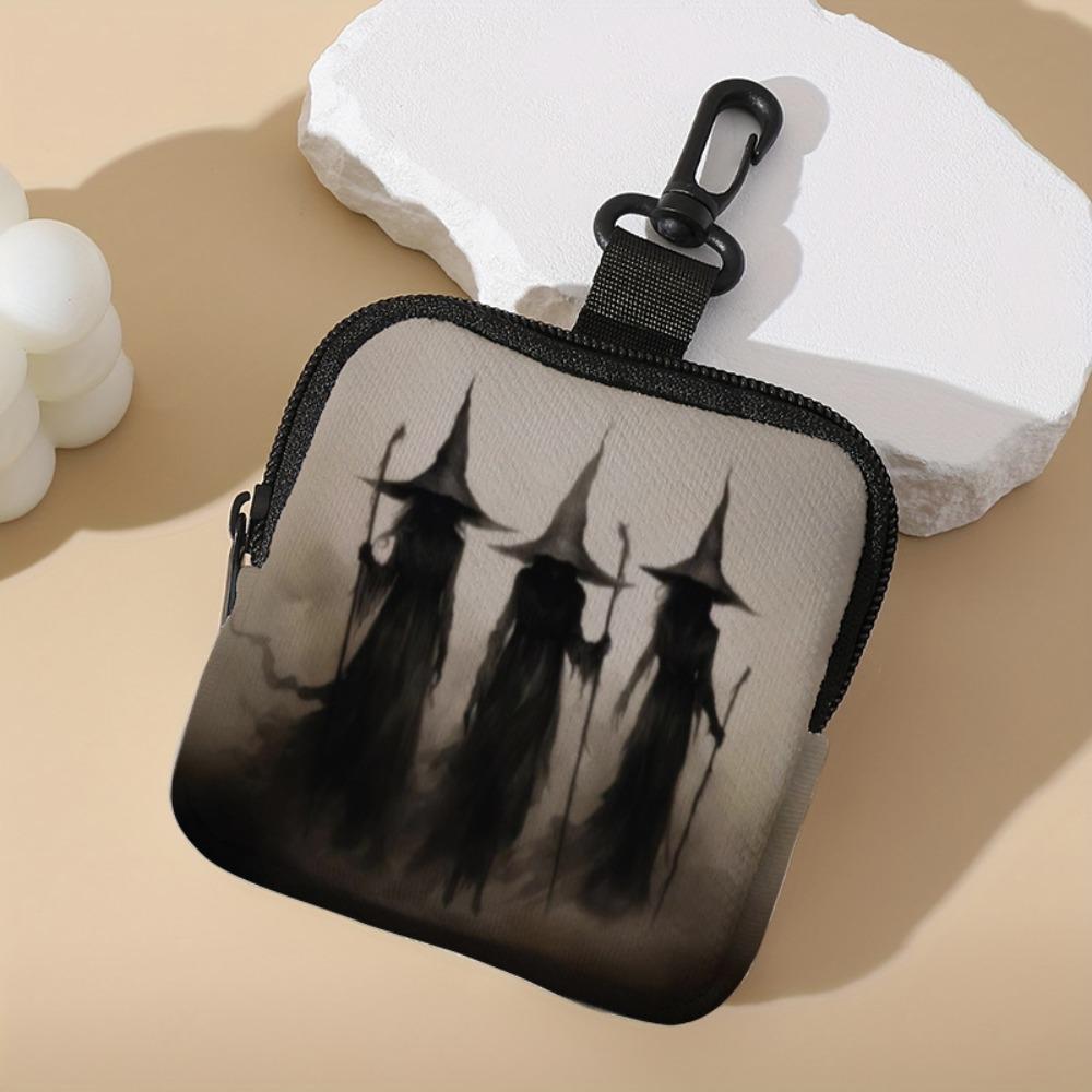 

New Mini Coin Purse Artificial Leather Cat Print Wallet Lightweight Waterproof Zipper Storage Bag Friends Gift