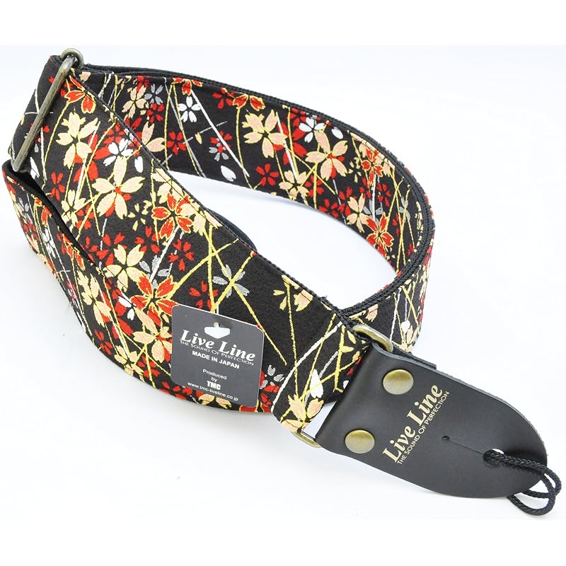 LIVE LINE Live Line Chirimen/Sakura Grass Guitar Strap LS2400KSB