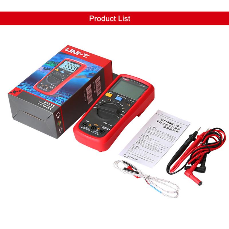 UNI-T UT136B+ Digital Multimeter Large LCD Dual Display 1000V 10A AC DC Voltmeter Current Test Meter UT136C+
