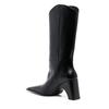 Fashion 2025 New Fashion Shaped Heel Knee High Boots Women's Elegant Party Black Autumn Winter Long Boots Big Size 34-43 Girls' Shoes