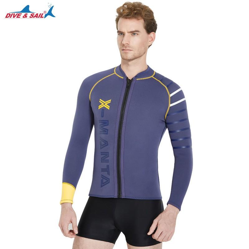 Factory Direct Diving Suit Coat 3MM Front Zipper Thickened Warm Sun-proof Long-sleeved Swimsuit