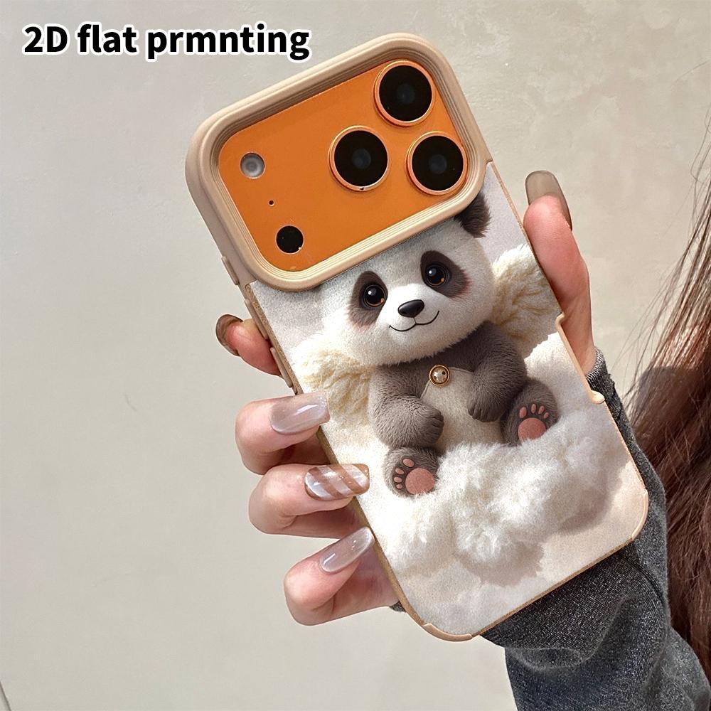 Phone Case: 2D Flat Cases Suitable for iPhone 18, 17, 16, 15, 14, 13 Pro, Couple Lambskins, Angel Panda, Christmas and Halloween Gifts