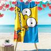 Bart Print Beach Towel, Large Soft Quick Dry Towel for Beach Camping Swimming