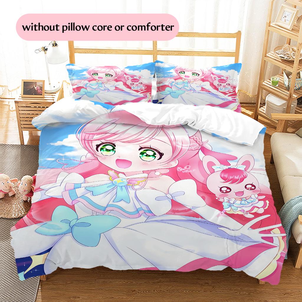 Pretty Cure Character Duvet Cover & Pillowcases, Pretty Cure Fan Bedding, Ideal Gift.chl