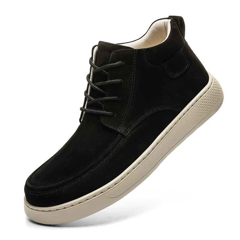 Outdoor Fashion Brand Men's Comfortable and Casual Hiking High Top Leather Shoes Autumn New Non Slip Lace Up Sports Short Boots