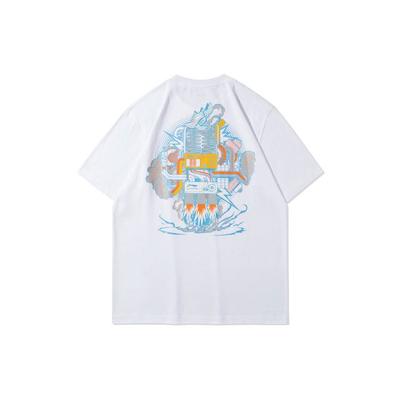 Li Ning Serie Moda Sportiva T-shirt Pullover Girocollo Stampata Uomo Top Bianco AHSRA45-1