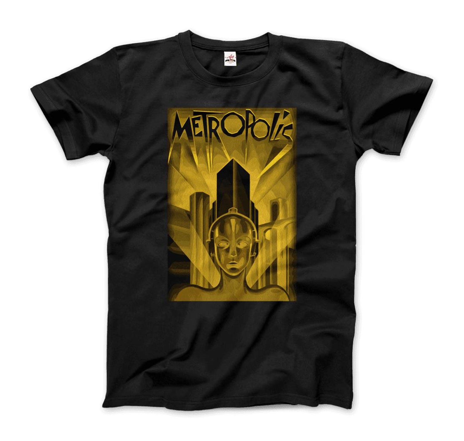 Metropolis - 1927 Movie Poster Reproduction in Oil Paint T-Shirt S