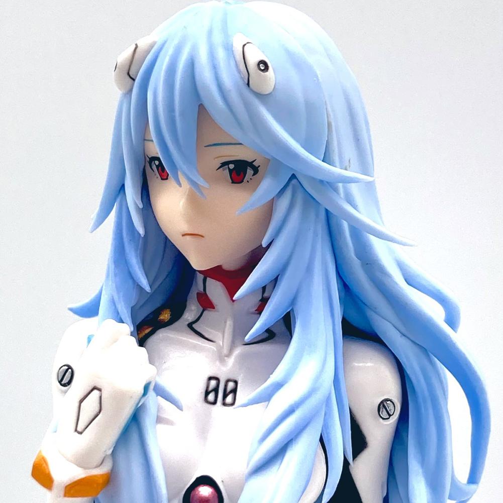 22cm Anime Figur Ayanami Rei Action Figur für Erwachsene Sammlerstück Modell Schreibtisch Dekoration Geschenk Puppe Spielzeug NGE PVC Kinderfreundlich Unterhaltsam Spaß Spielen Sicher