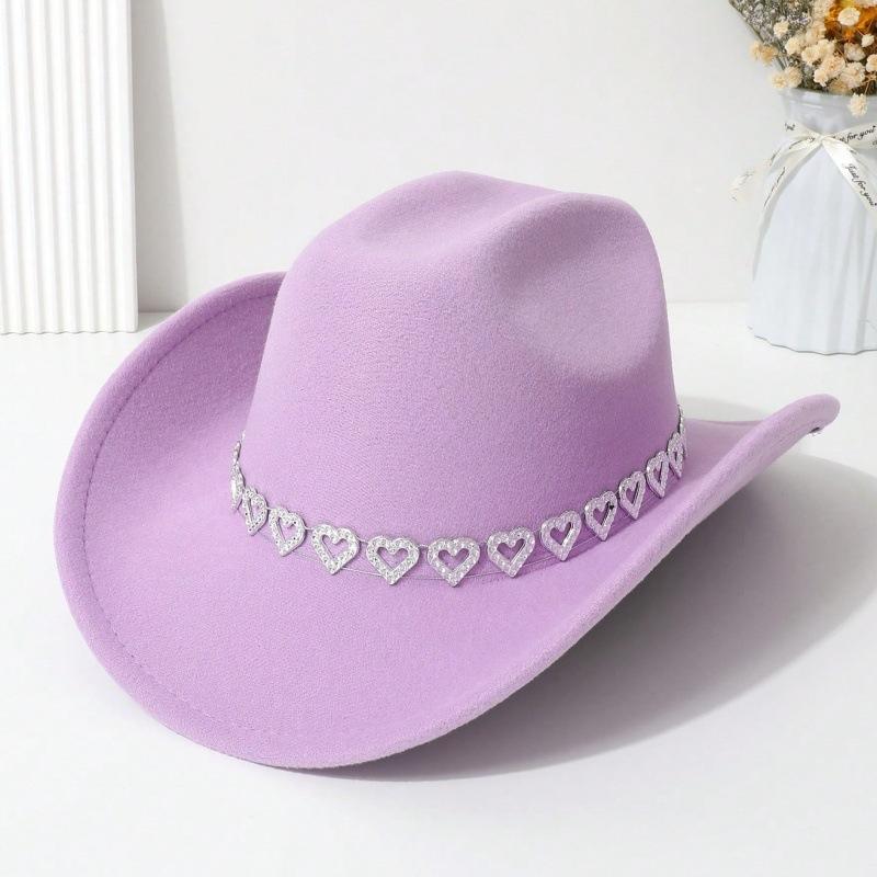 Love jazz top hat high quality woolen western cowboy hat summer men and women holiday party bride