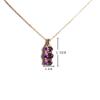925 Sterling Silver Natural African Amethyst Ring Earrings Pendant Necklace Set Fashion Women's Birthday Exquisite Gift