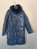 European & American Mid-Length Shiny PU Fur Collar Slim Fit Cotton Jacket 2024 - Fashionable, Warm Coat for Women.