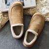 Herfst en winter luie mensen pedaal loafers heren winter fluweel warm sneeuwschoenen 64105 geel-J