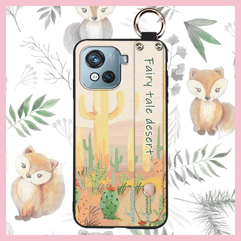 Soft case Wrist Strap Phone Case For Blackview Oscal C80 Shockproof Anti-dust Oil Painting Wristband Durable Kickstand