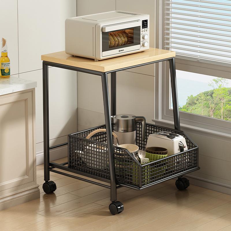 Countertop Microwave Oven Rack with Drawer for Kitchen Appliances
