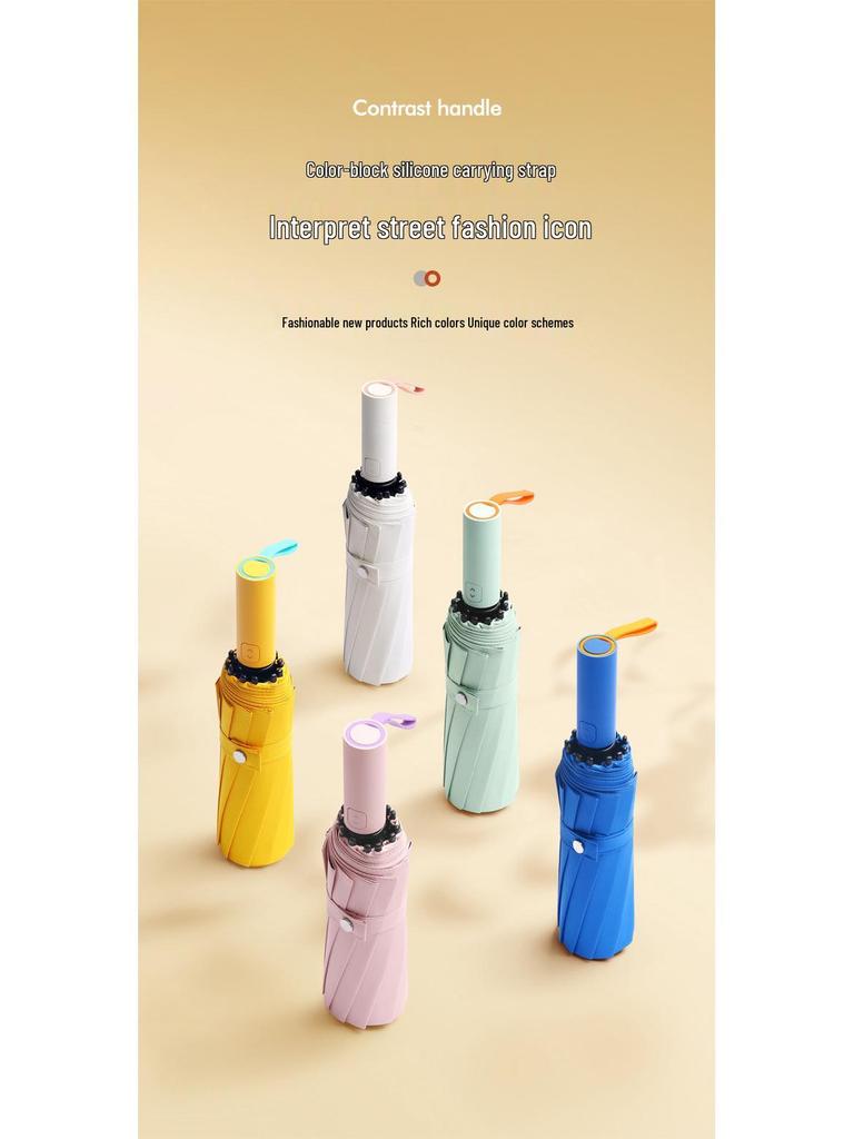 72-Rib Automatic Sun & Rain Umbrella with UV Protection, Large Size, Unisex