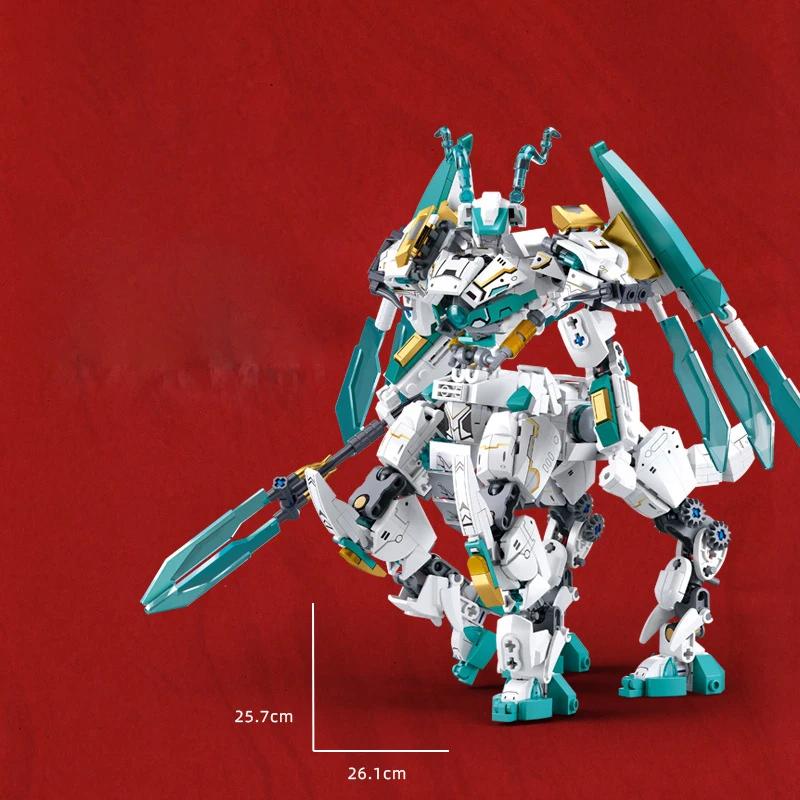 Creative Dragon King Knight Building Blocks Mecha Warrior City Golden Monkey King DIY Assemble Model Bricks Toys for Boys Gifts